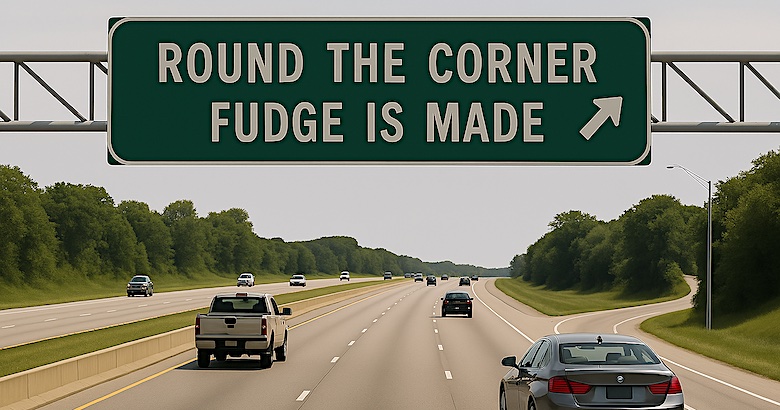 Round the corner fudge is made